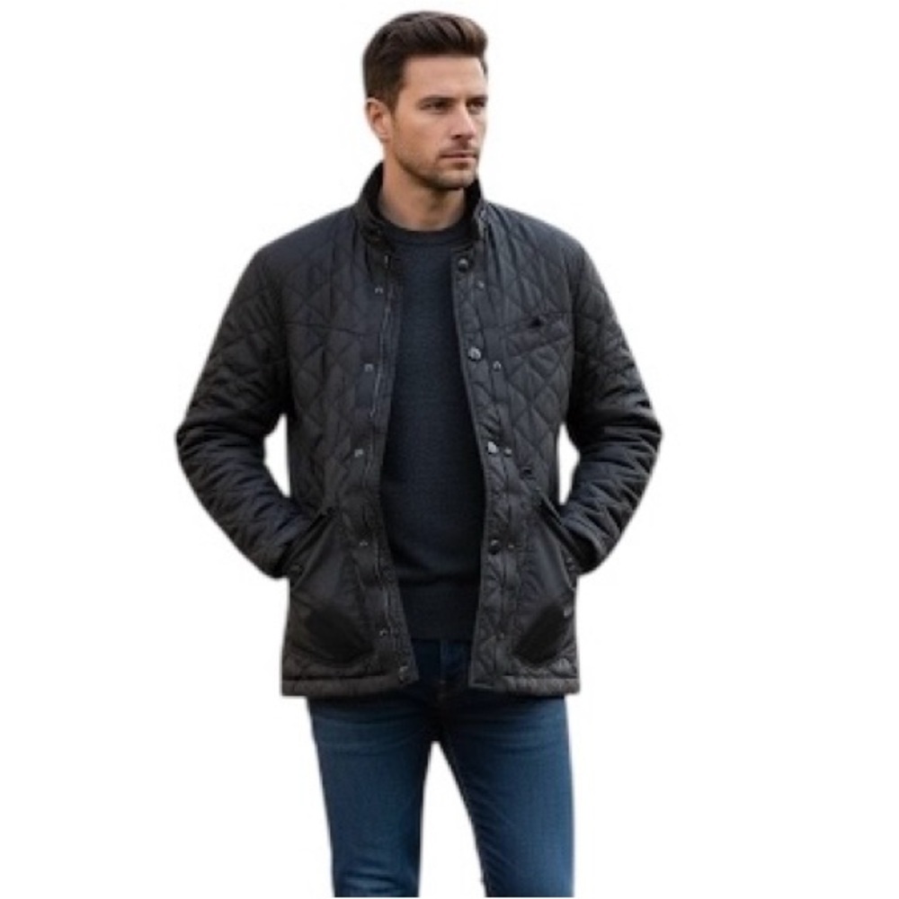 Vintage G-Star Raw Menâs Quilted Dark Green Button Bomber Jacket Sz Xxl